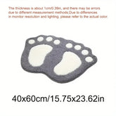 Water absorbent bathroom rug with non-slip backing