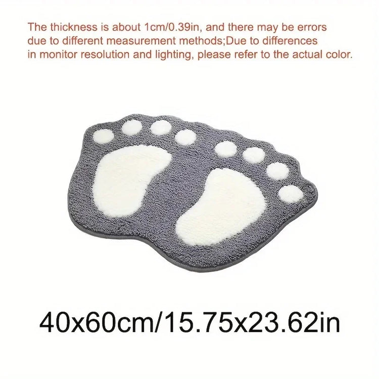 Water absorbent bathroom rug with non-slip backing