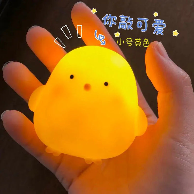 Cute chicken-shaped soft night light for children’s bedroom