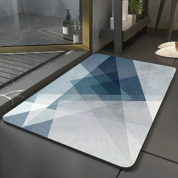 Absorbent diatomite bath mat for kitchen and bathroom