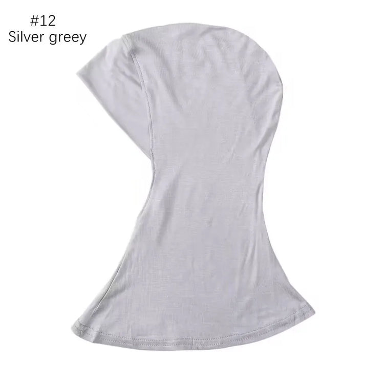 Elastic inner hijab cap ensuring snug fit under veils and shawl