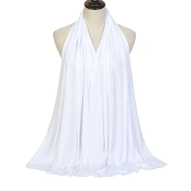 Soft plain cotton headscarf for women, used as a hijab or stylish headband wrap