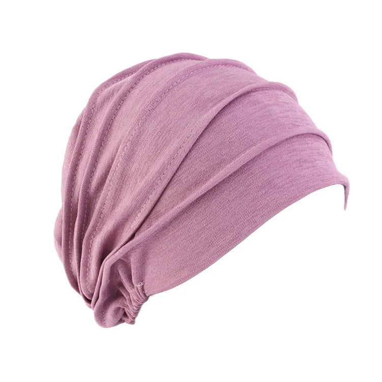 Elastic turban hat for women, used as a head wrap, bonnet, or modest fashion accessory