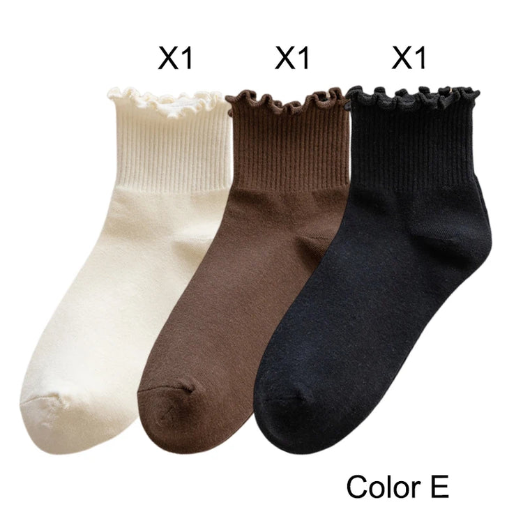 Casual ruffle socks for everyday wear
