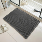 Machine-washable bath mat for toilet and wash basin