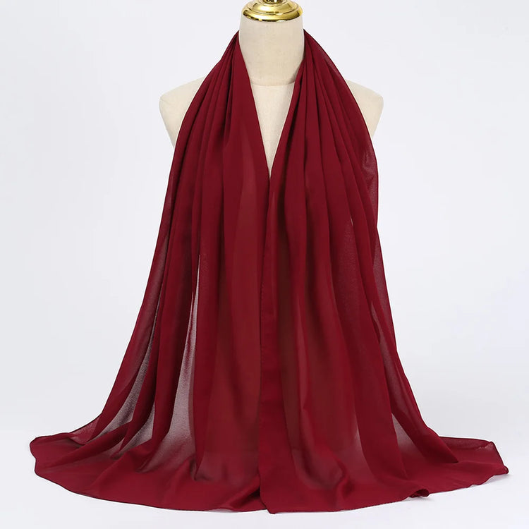 Elegant chiffon hijab wrap with breathable fabric, perfect for modest fashion