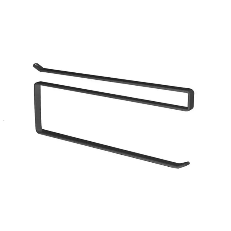 Compact kitchen rack for organizing paper towels, plastic wrap, and rags