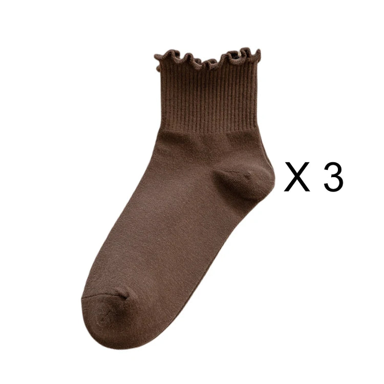 Casual ruffle socks for everyday wear