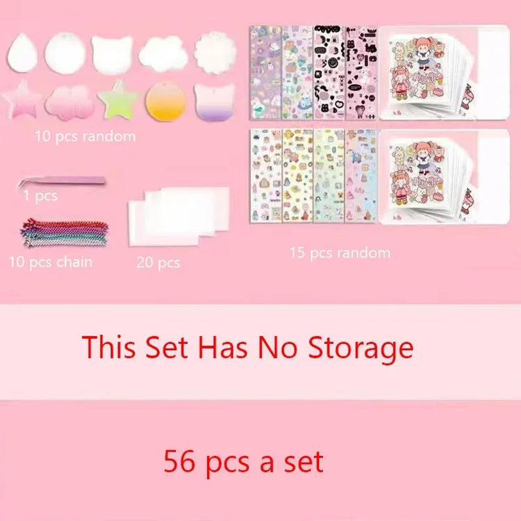 Full set of goo card stickers with tray for creative craft projects
