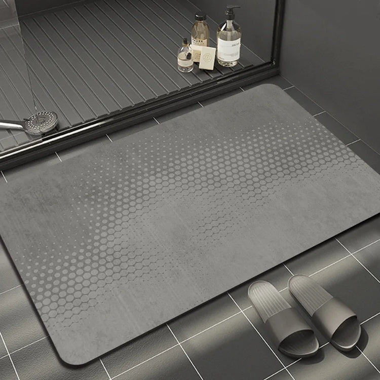 Absorbent diatomite bath mat for kitchen and bathroom