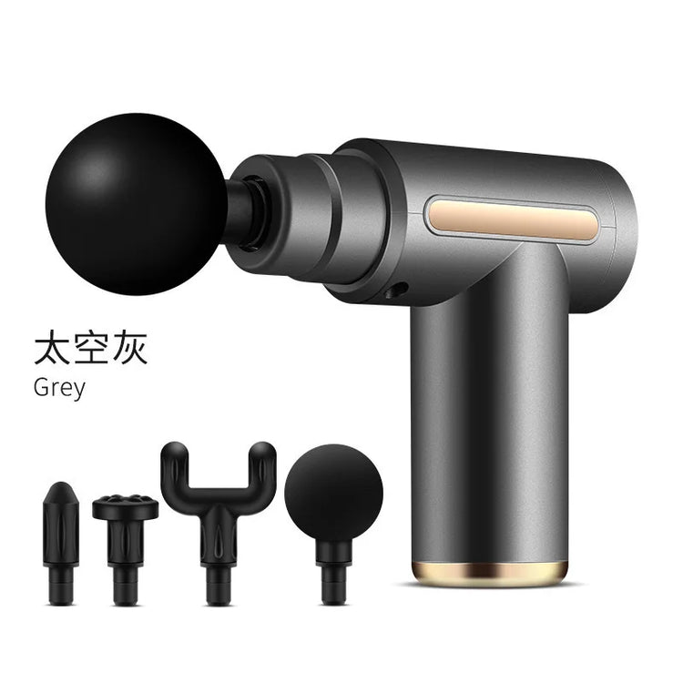 Fascial Massage Gun with 4 Replaceable Heads for Deep Tissue Percussive Therapy