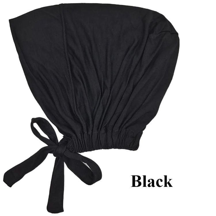 Lightweight cotton underscarf bonnet with slight stretch, suitable for daily wear