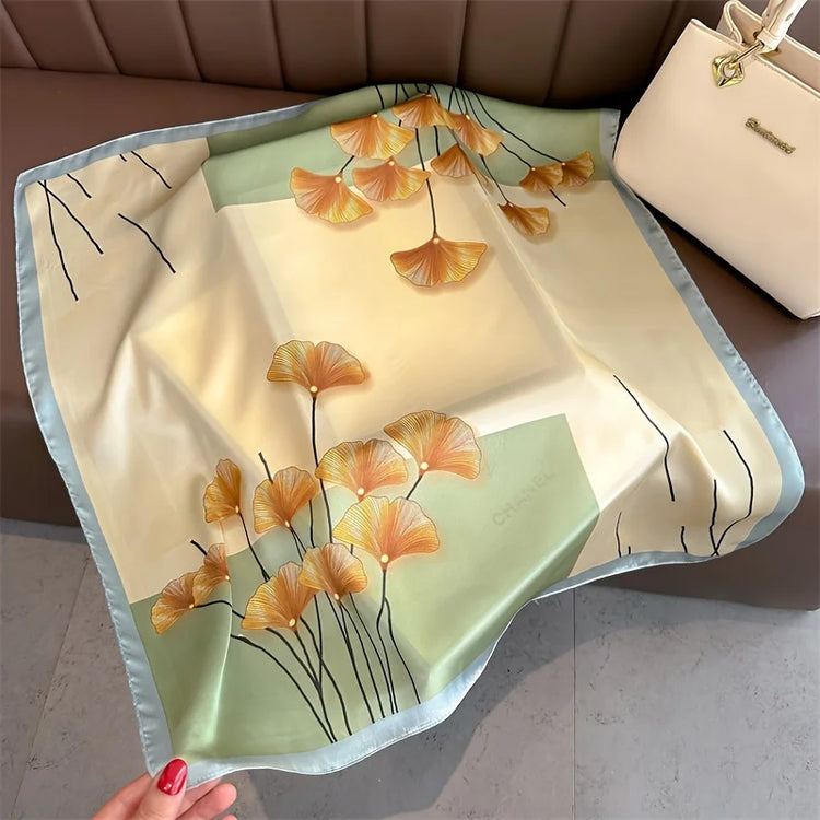 70cm satin silk scarf used as a hijab, wrist wrap, or elegant bandana for women
