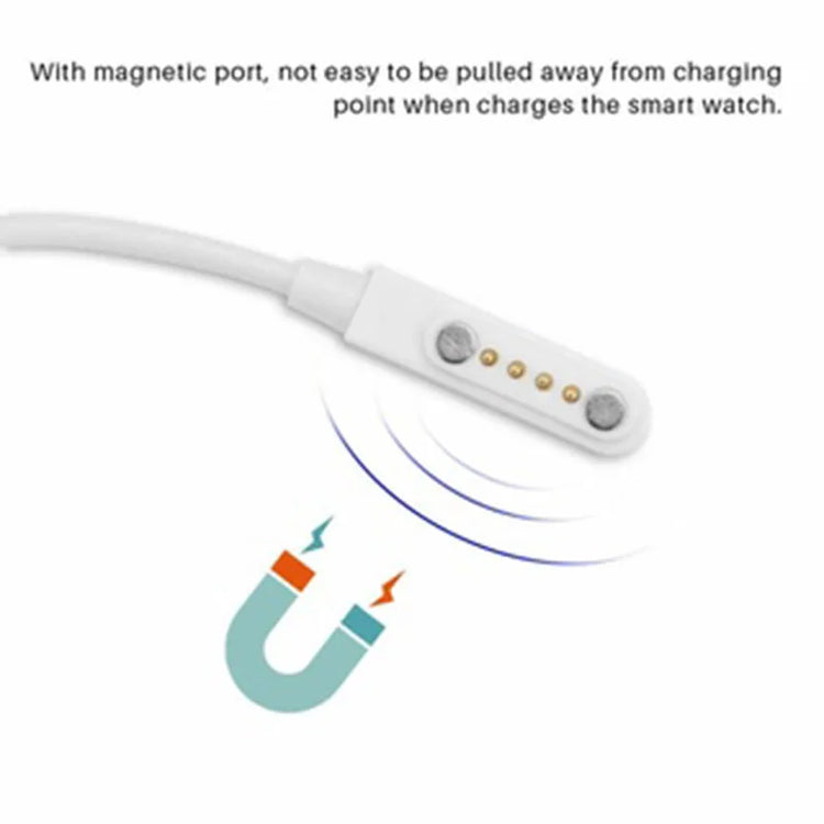 Wonlex magnetic USB charging cable for kids smartwatch with 4-pin connector