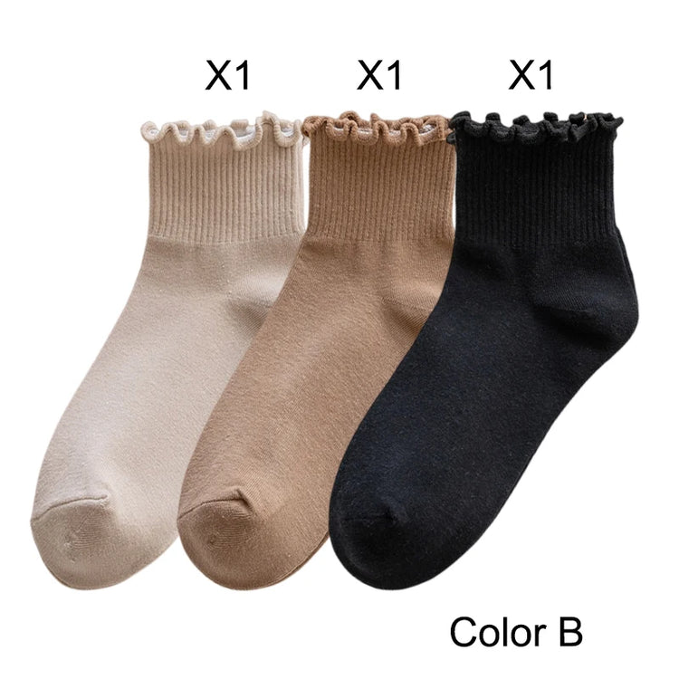 Casual ruffle socks for everyday wear