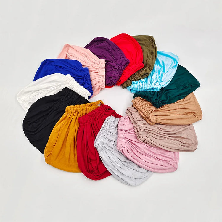 Soft modal Muslim turban hat for women, used as inner hijab cap or underscarf bonnet