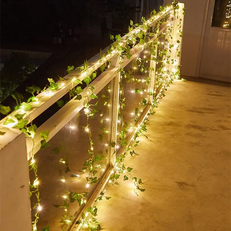Decorative flower garland lights with LED fairy lights for creating ambiance