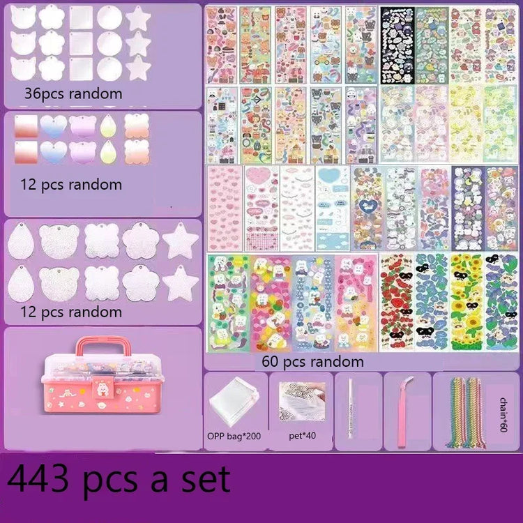 Full set of goo card stickers with tray for creative craft projects