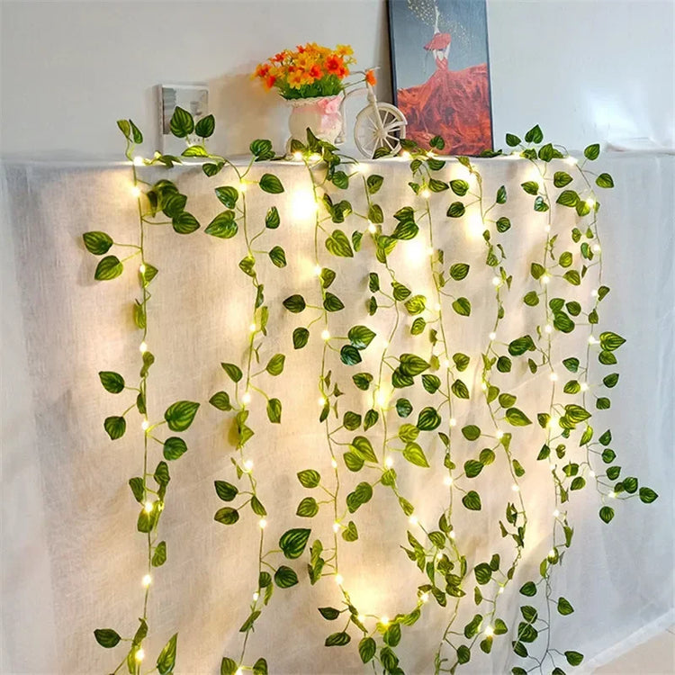 Decorative flower garland lights with LED fairy lights for creating ambiance