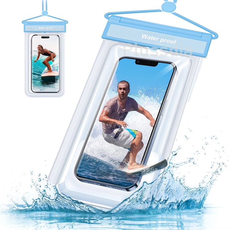 Azragon 7-inch Waterproof Phone Pouch for iPhone 16/15/14/13/12 Pro Max Plus, Samsung Galaxy S24/S23 Ultra, Pixel