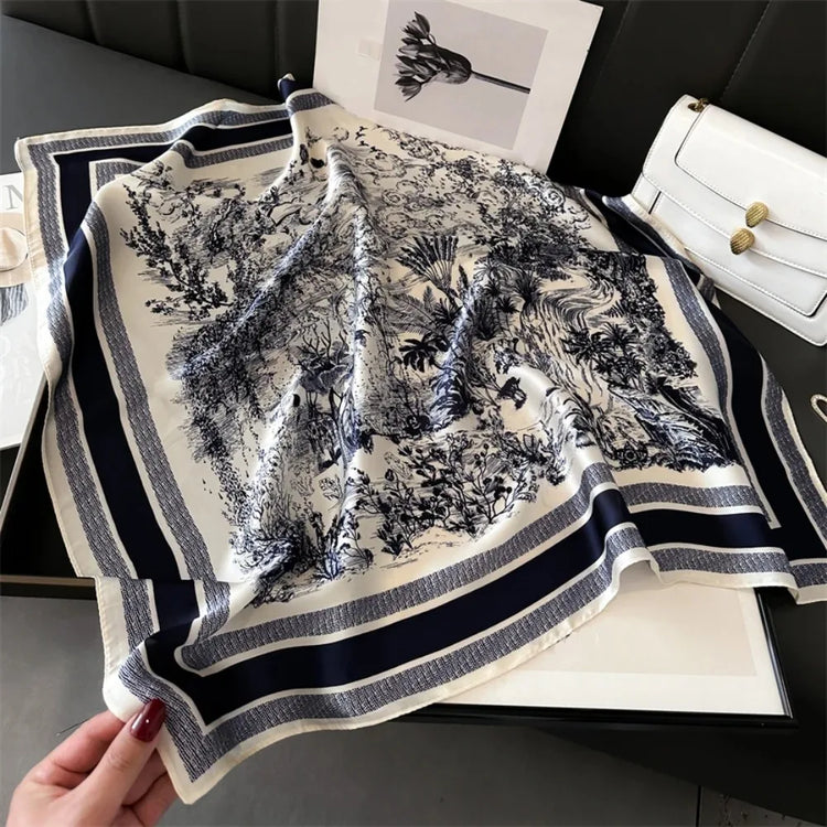 Elegant silk kerchief scarf for women, ideal for hand, wrist, head, or wrap styling