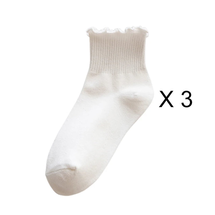 Casual ruffle socks for everyday wear