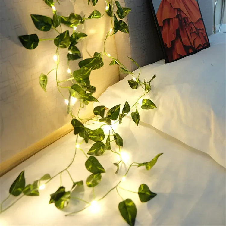 Decorative flower garland lights with LED fairy lights for creating ambiance