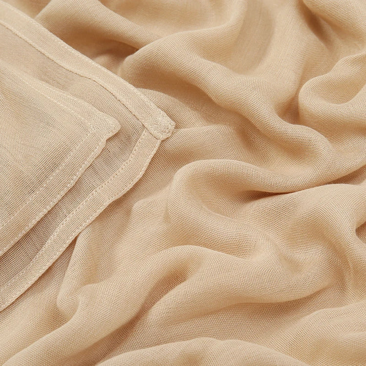 Plain rayon cotton hijab scarf, large size 190x85cm for full coverage and comfort