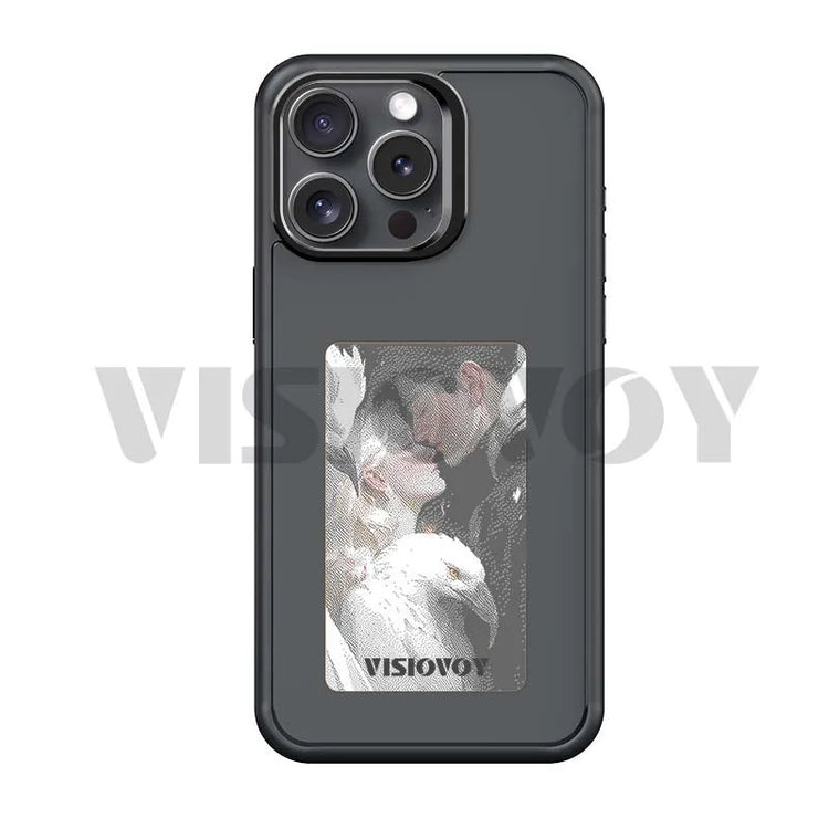 Customizable NFC E-Ink Phone Case with 400×800 Display for iPhone 15 Pro