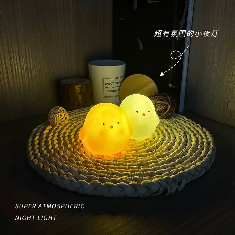 Cute chicken-shaped soft night light for children’s bedroom