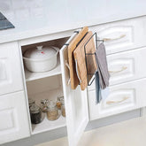 Double-layer wall-mounted cutting board rack with perforation-free design