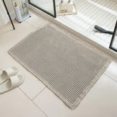 Machine-washable bath mat for toilet and wash basin