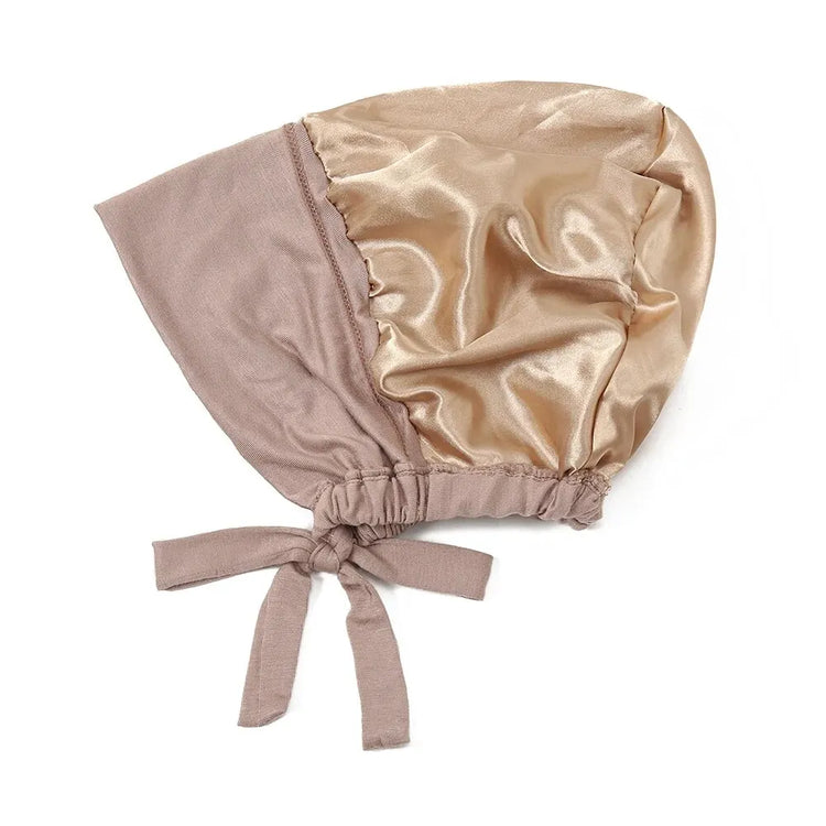 Satin undercap for hijab, stylish and easy-to-wear bonnet for Muslim women