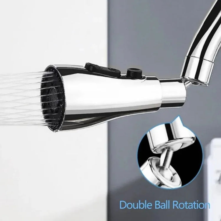Modern kitchen faucet with replaceable sprayer head and integrated water filter
