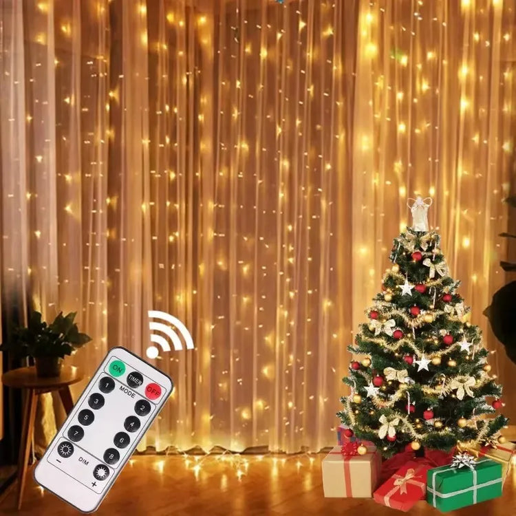 3x3m LED curtain garland fairy lights for window decoration