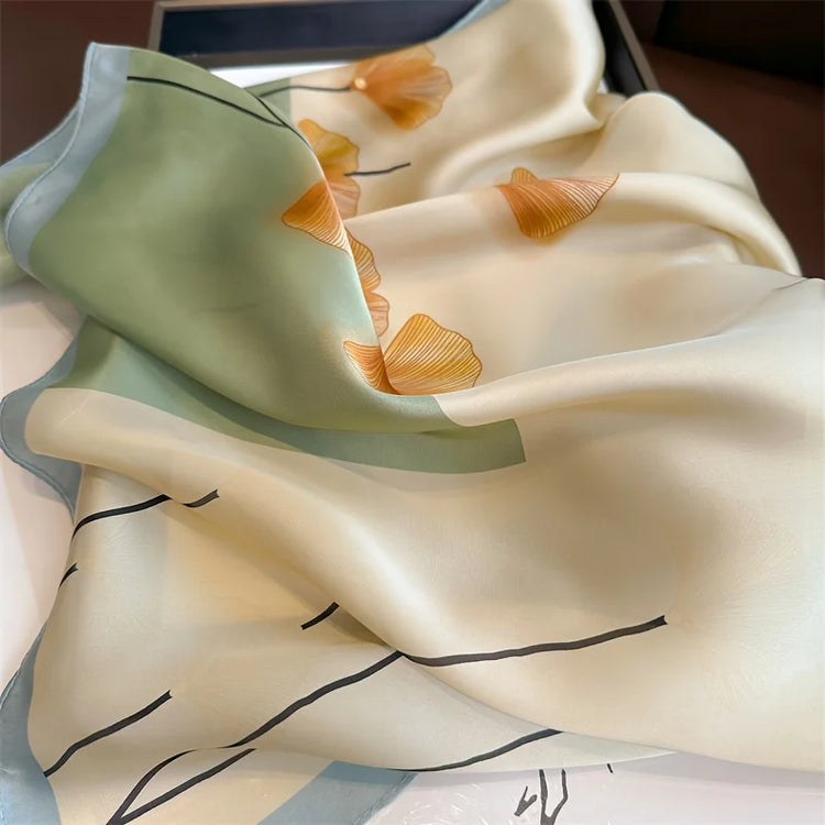 70cm satin silk scarf used as a hijab, wrist wrap, or elegant bandana for women
