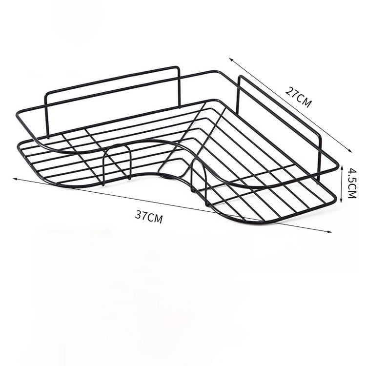 Space-saving triangle storage rack suitable for kitchen and bathroom u