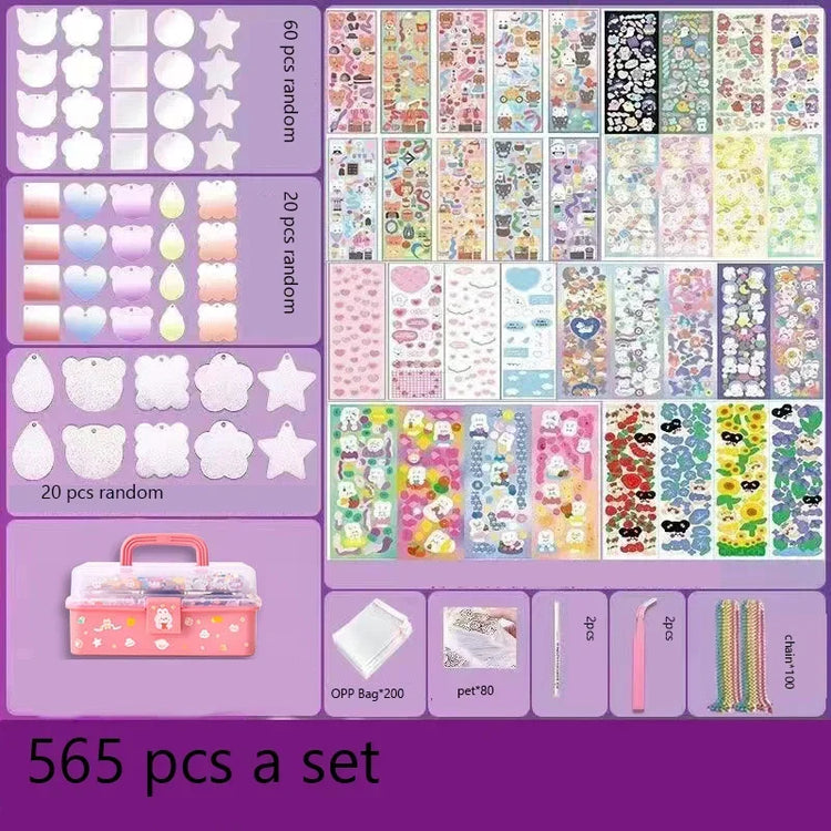 Full set of goo card stickers with tray for creative craft projects