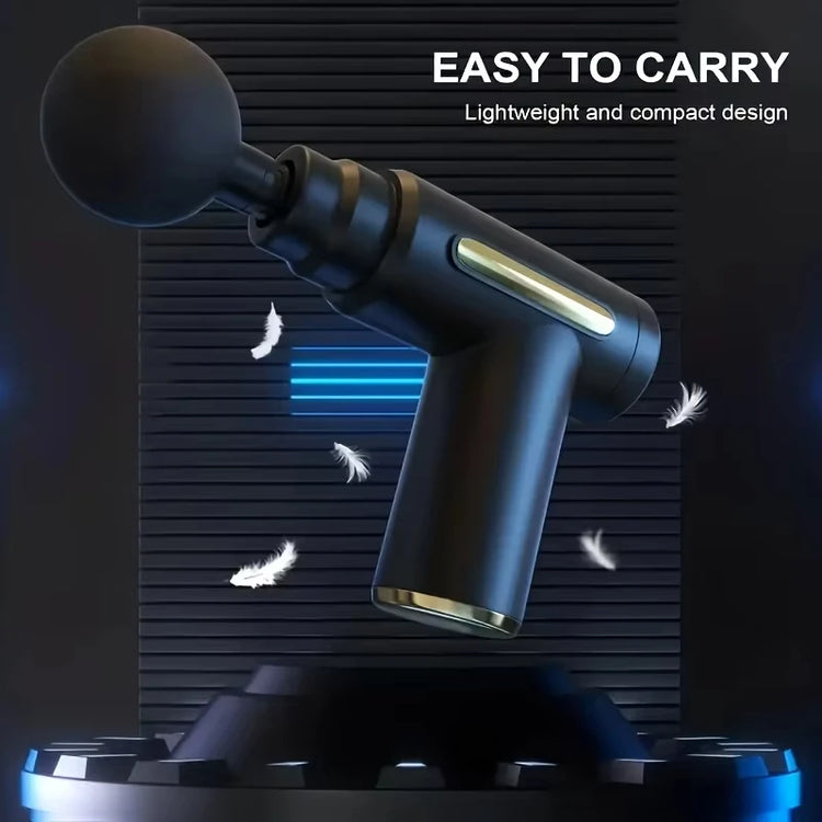 Fascial Massage Gun with 4 Replaceable Heads for Deep Tissue Percussive Therapy