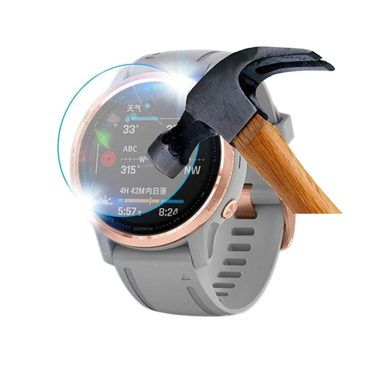 Tempered glass screen protector for Garmin Fenix 8 (43mm) with 9H hardness and bubble-free installation