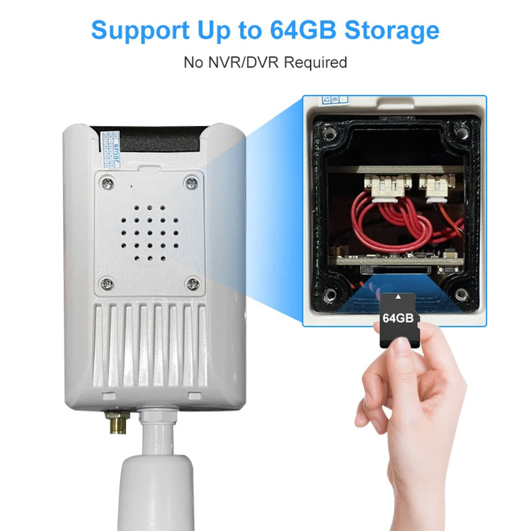 Wireless CCTV Camera Featuring AI Human Detection and Real-Time Audio Communication
