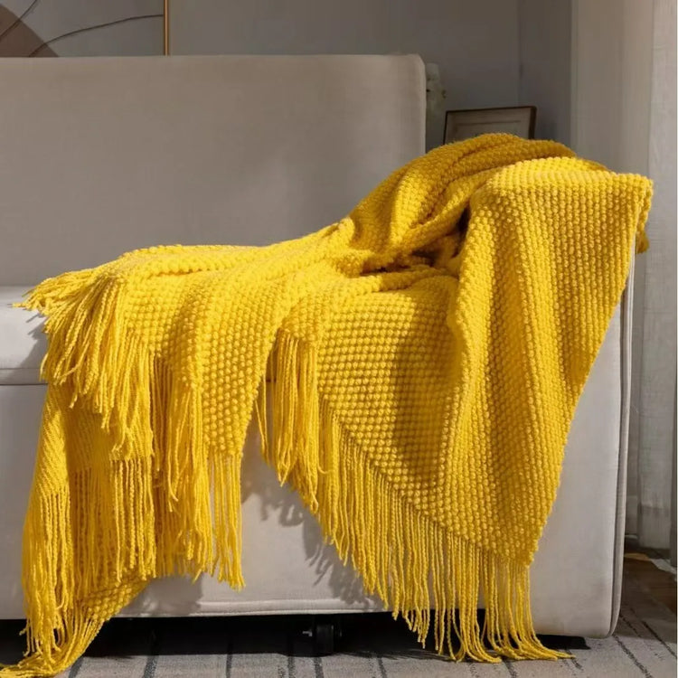 2025 tassel towel throw blanket for sofa, bed, or bedside flag