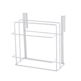 Double-layer wall-mounted cutting board rack with perforation-free design