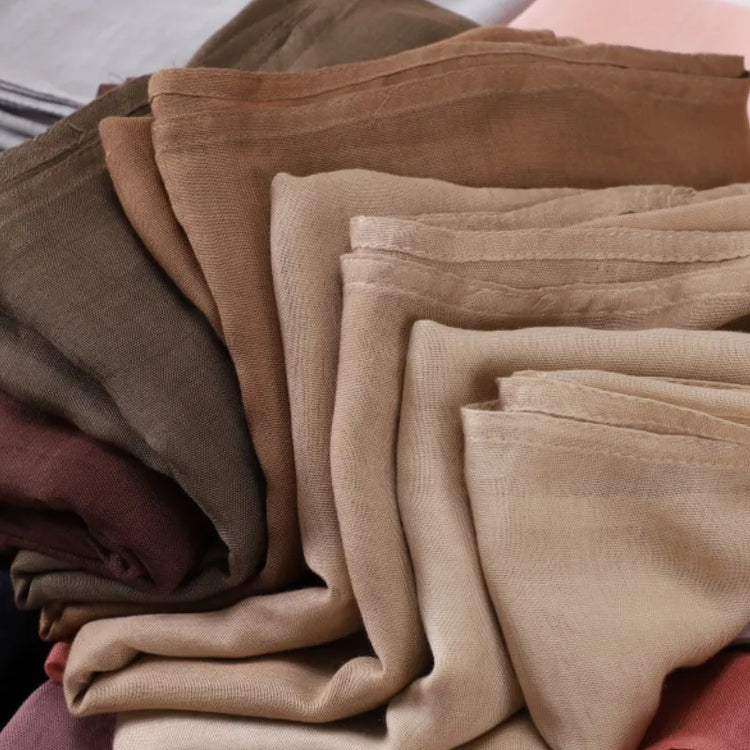 Elegant large hijab scarf in plain design, ideal for prayer, casual wear, or layering