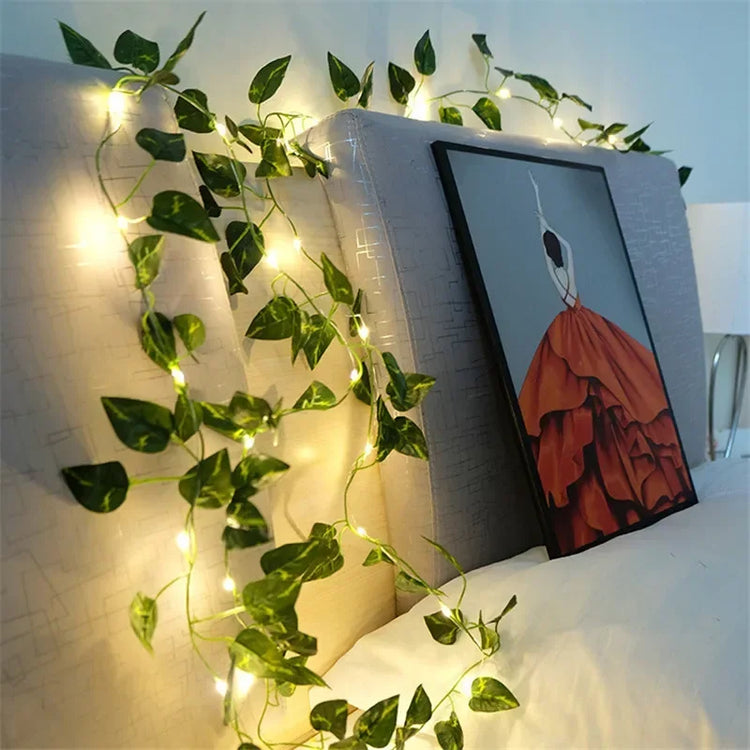 Decorative flower garland lights with LED fairy lights for creating ambiance