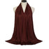 Long Muslim shawl made of modal cotton jersey fabric, wrapped elegantly around the head and ne
