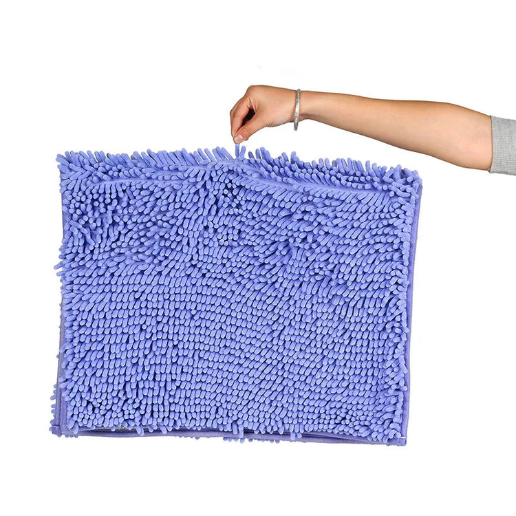 Memory carpet mat for door, toilet, and tub areas