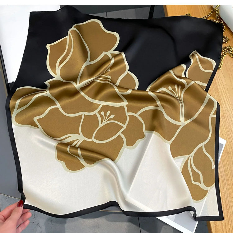 Versatile silk scarf for women with a luxury feel, perfect for hijab or bandana use