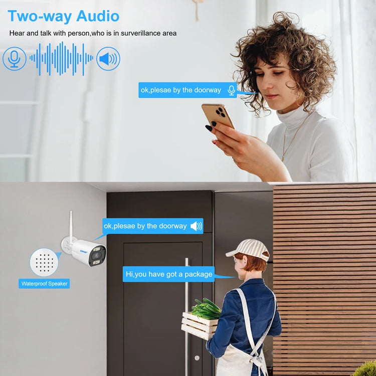 Wireless CCTV Camera Featuring AI Human Detection and Real-Time Audio Communication
