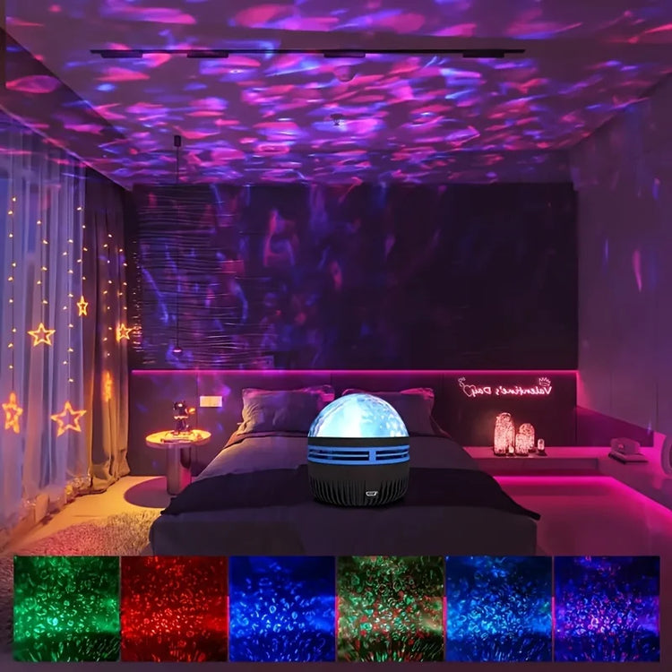 LED starry galaxy projector light with RGB colors and smart remote control